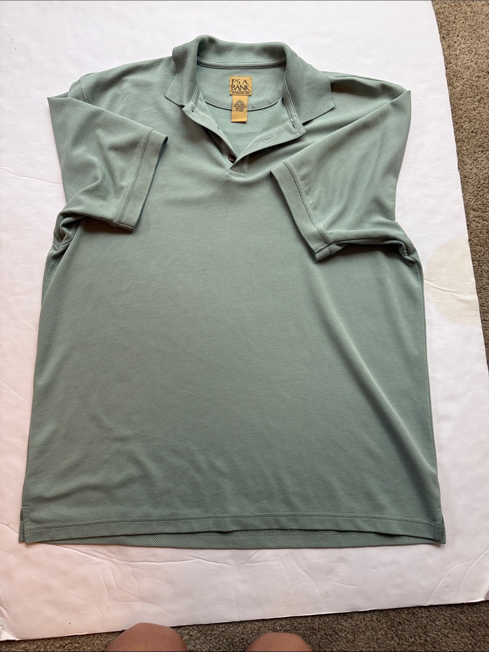 Jos. A. Bank Light Sage Green Short Sleeve Polo